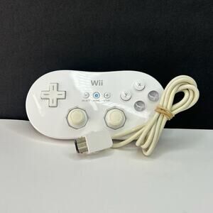 Official Nintendo Wii Pro Controller Classic White RVL-005 OEM